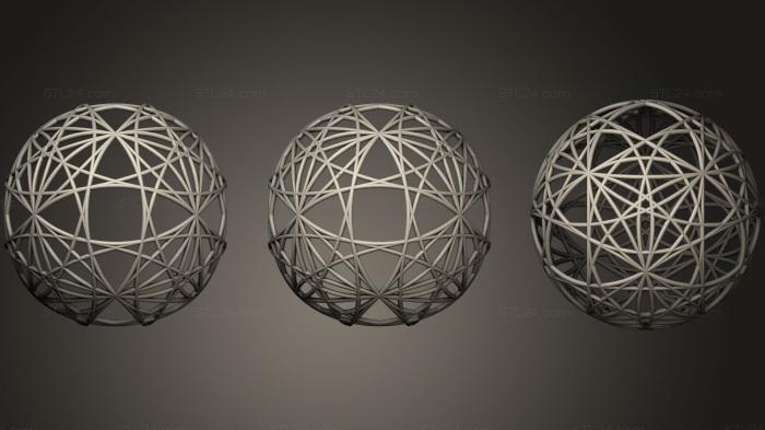 Geometric shapes (Universe 4x 4d, SHPGM_0836) 3D models for cnc